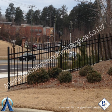 BC--1800 mm* 2400 mm Black Powder Coated Sloping steel fence